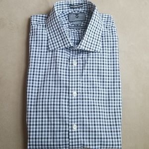 Black Brown 1826 17.5 33 Slim Fit Button Down